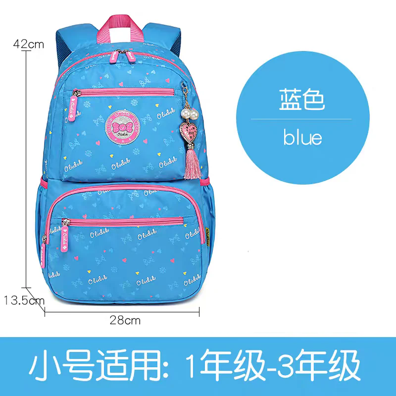 Kids' Blue Cartoon Backpack for Girls - Spacious School & Daypack  HD11796  ( Best For Playgroup to 3rd Class) - Image 2