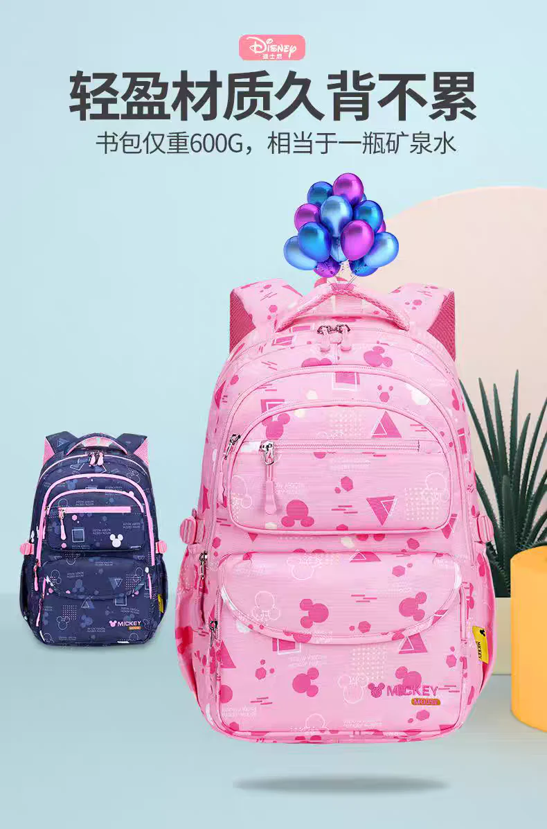 Kids' Blue Cartoon Backpack for Girls - Spacious School & Daypack HD11796 ( Best For Playgroup to 3rd Class) - Image 4