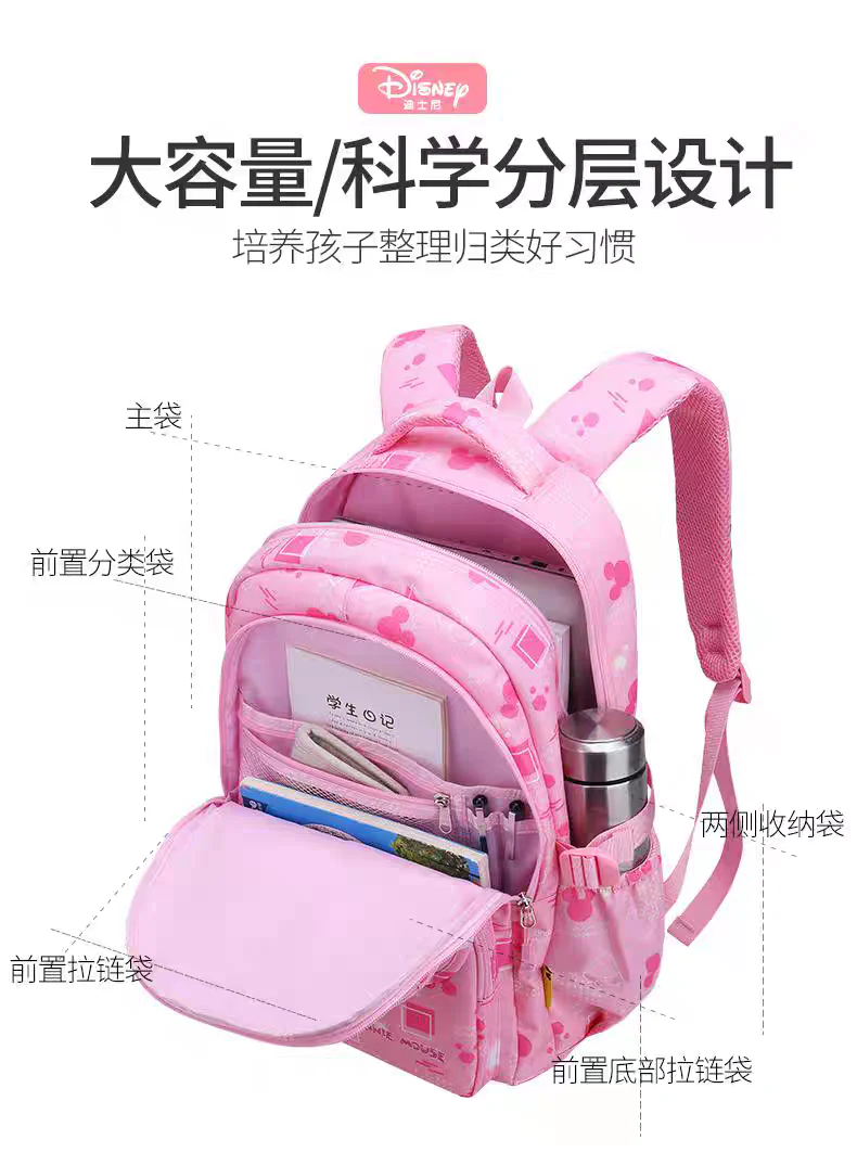 Kids' Blue Cartoon Backpack for Girls - Spacious School & Daypack HD11796 ( Best For Playgroup to 3rd Class) - Image 5