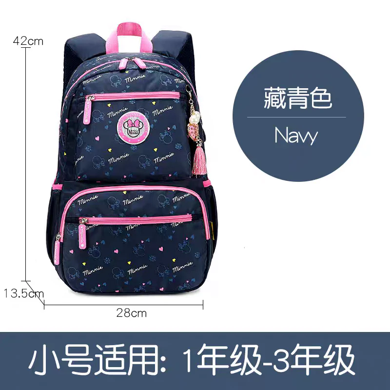 Kids' Blue Cartoon Backpack for Girls - Spacious School & Daypack HD11796 ( Best For Playgroup to 3rd Class) - Image 3