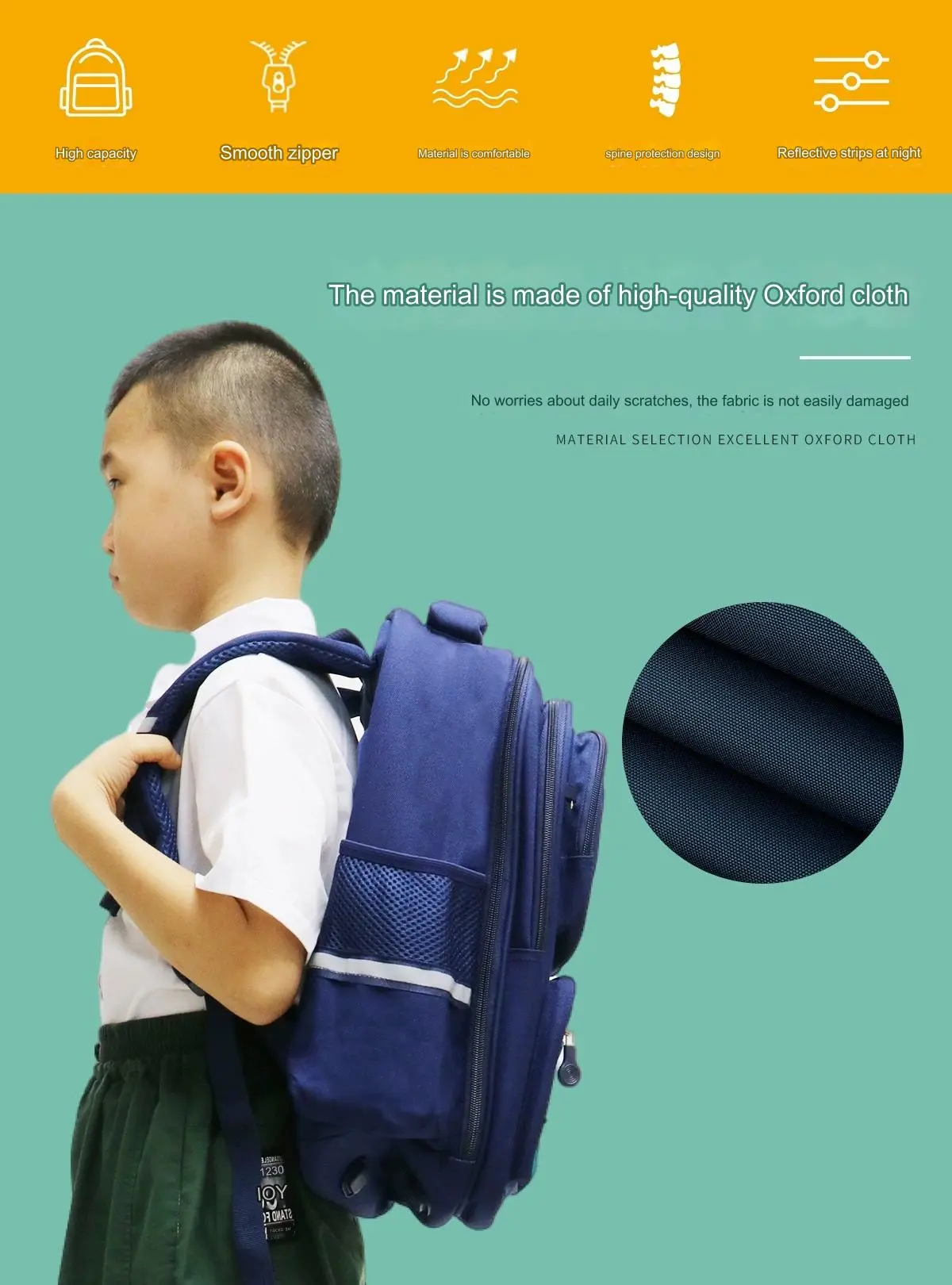High Quality Durable Large Capacity School Backpack for Students 4079 - Image 2
