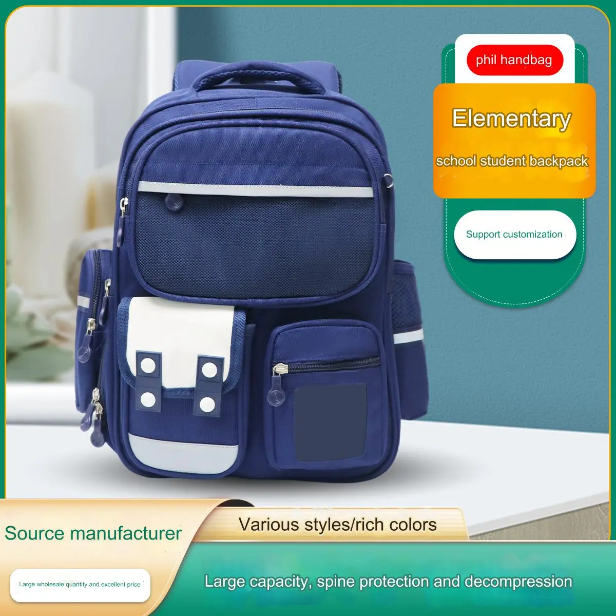 High Quality Durable Large Capacity School Backpack for Students 4079 - Image 7