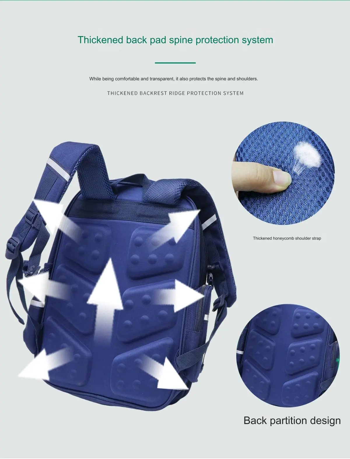High Quality Durable Large Capacity School Backpack for Students 4079 - Image 9