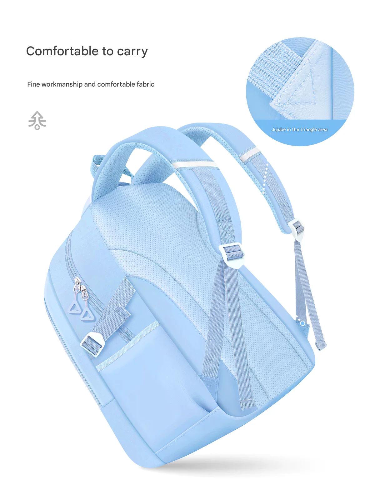 Kids School Backpack with Cartoon Pins & Multiple Compartments HD0020 - Image 3
