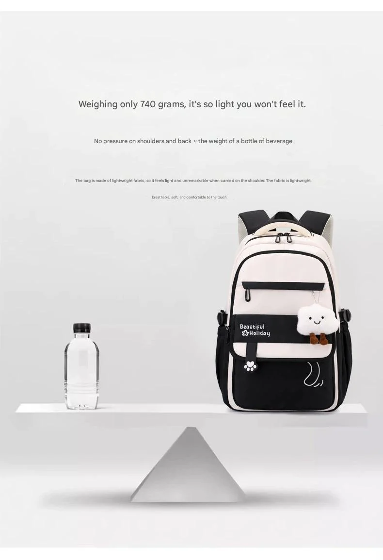 Kids' School Backpack without KeyChain - Cute  Plaid Design for Girls ZK402 ( Best For Playgroup to 4th Class) - Image 16