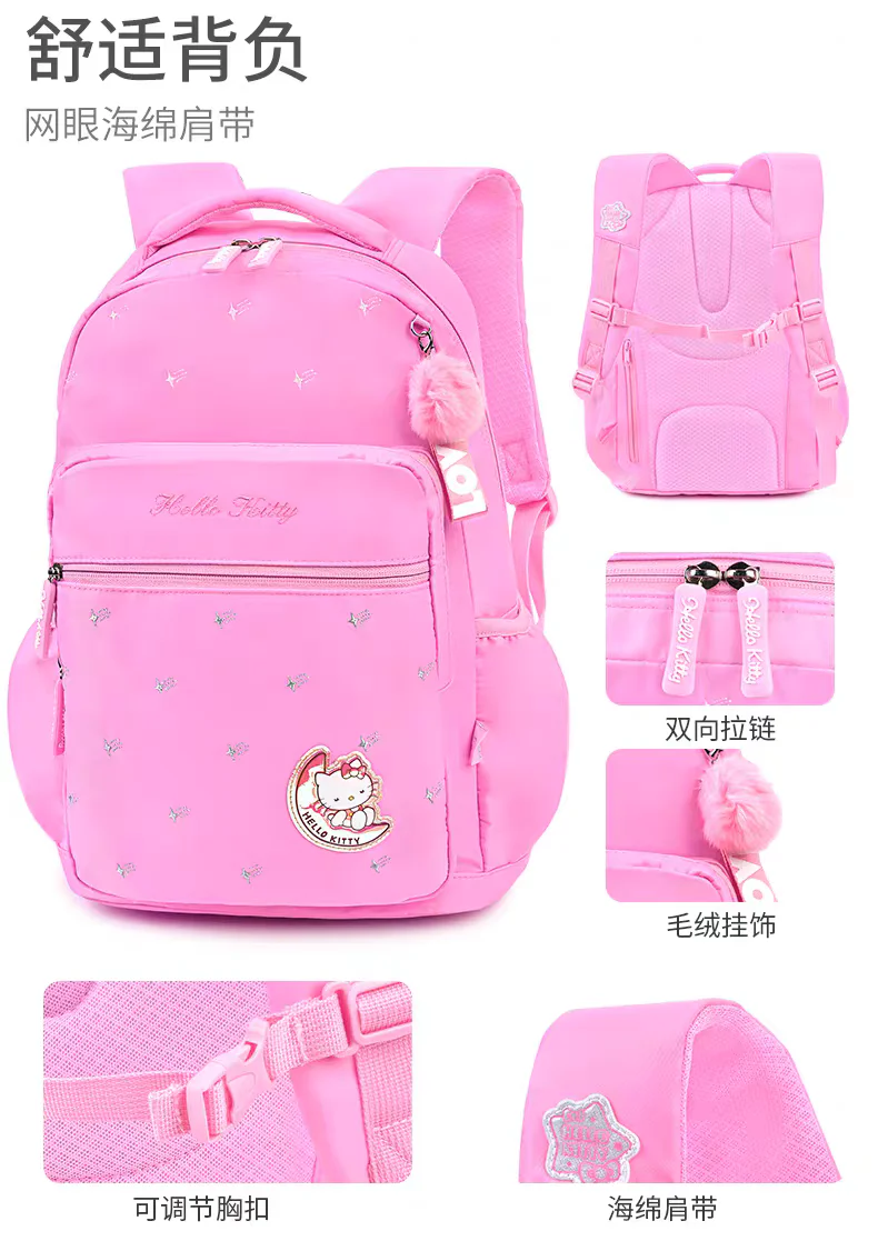 Kids' Hello Kitty Backpack Set - School & Travel Bag for Girls HDKT0086B ( Best For Playgroup to 3rd Class) - Image 5