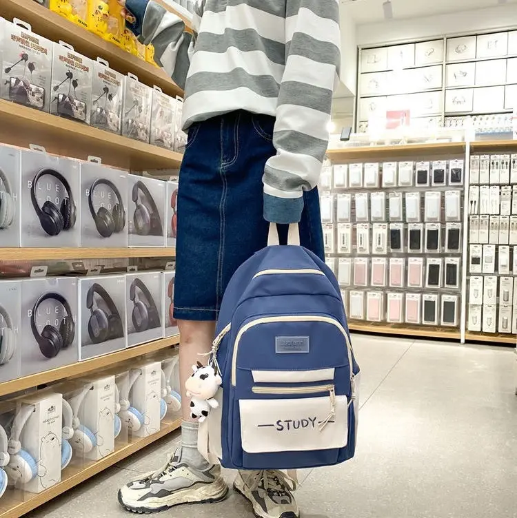 Imported Quality Ladies BackPack with tadybear 3309 - Image 9