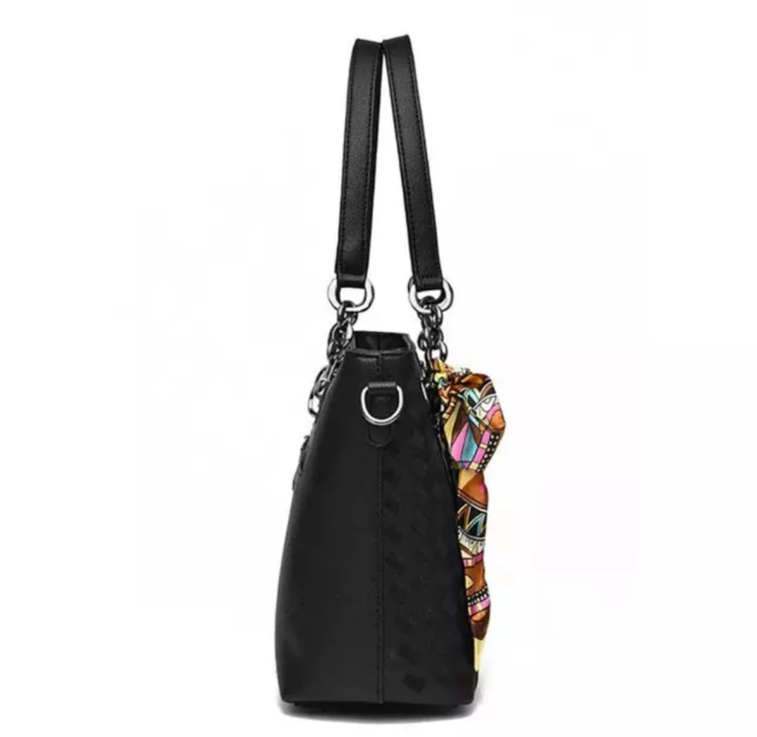 Pink Leather Handbag for ladies 993-5 - Image 5