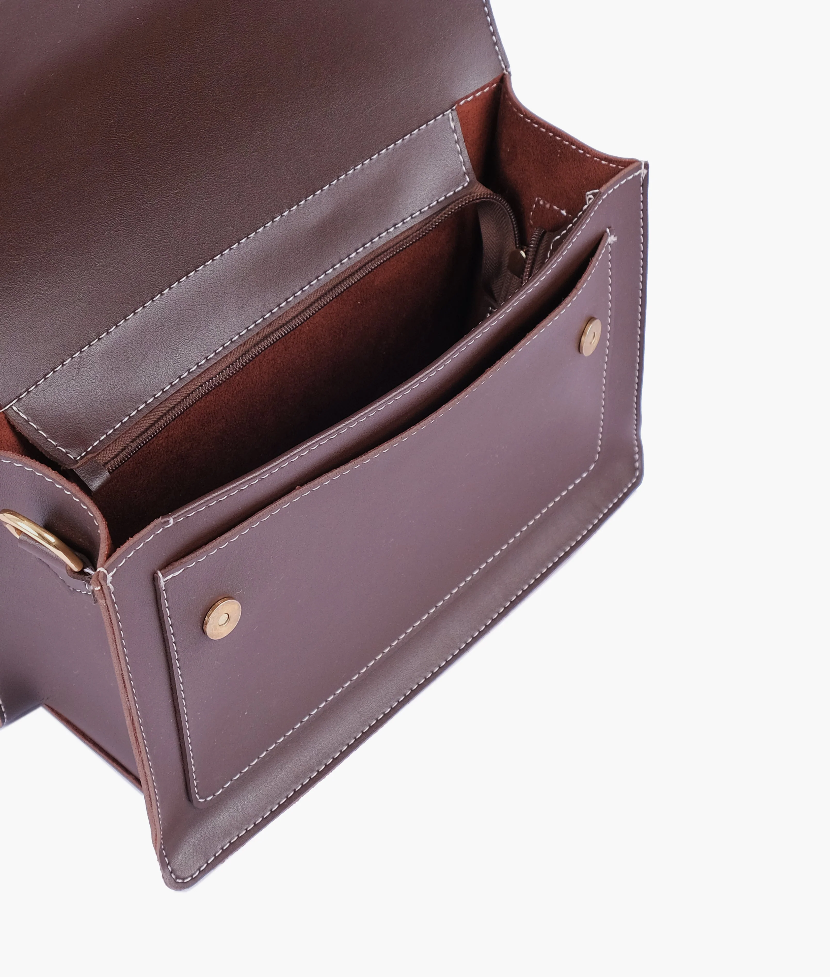 Dark BrownLadies Crossbody Bag 601 - Image 6