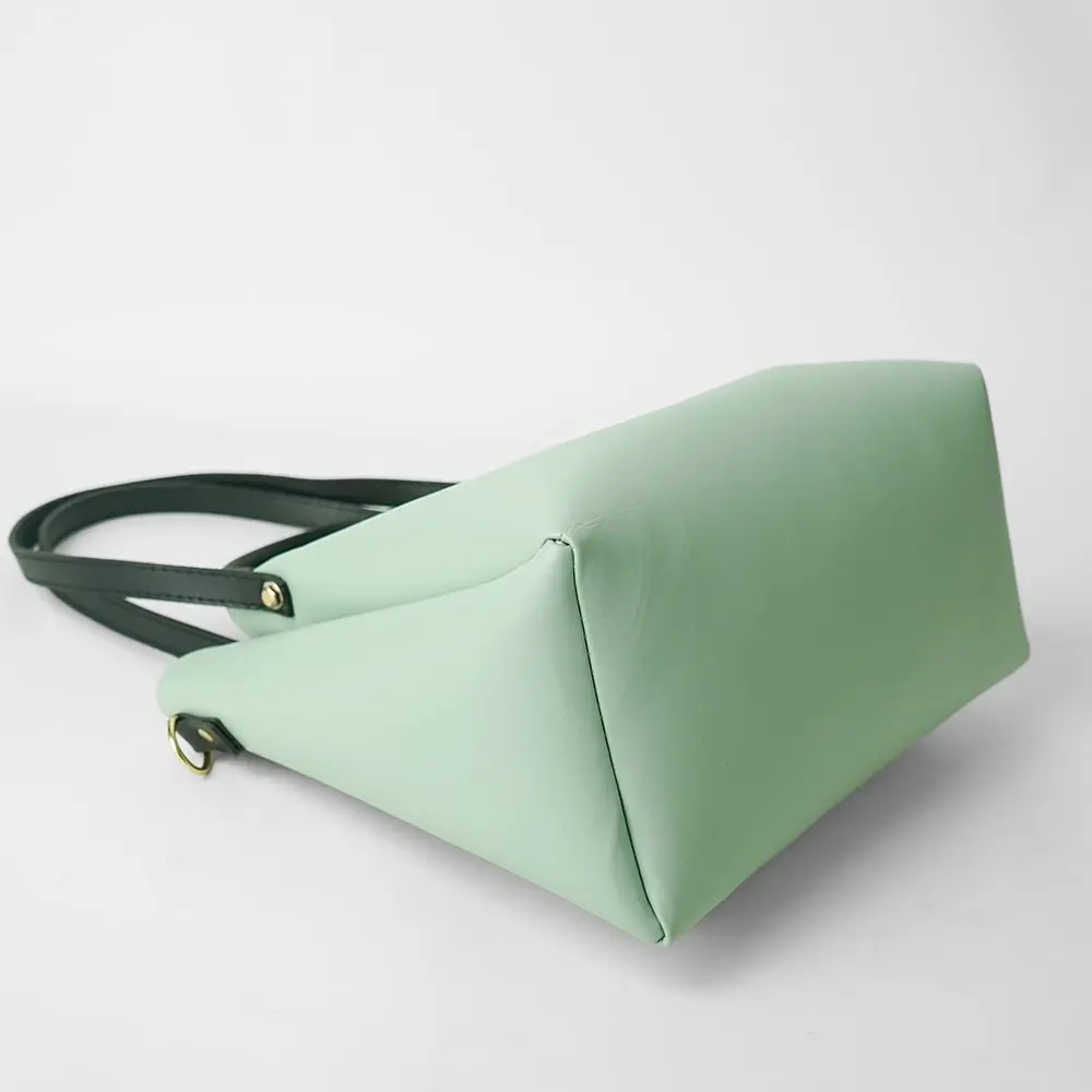 Light Green 2 in 1 Ladies Tote Bag 8850-2 - Image 7