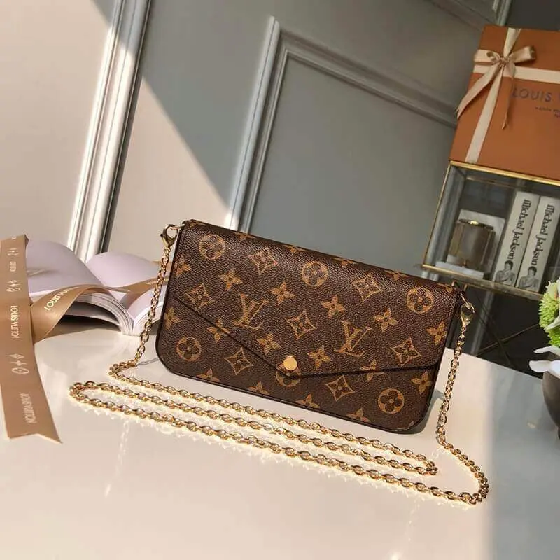 Louis Vuitton (Box Packing) 1969 Monogram Canvas Pochette Felicie Wallets Handbag Clutch Article:M61276 - Image 6