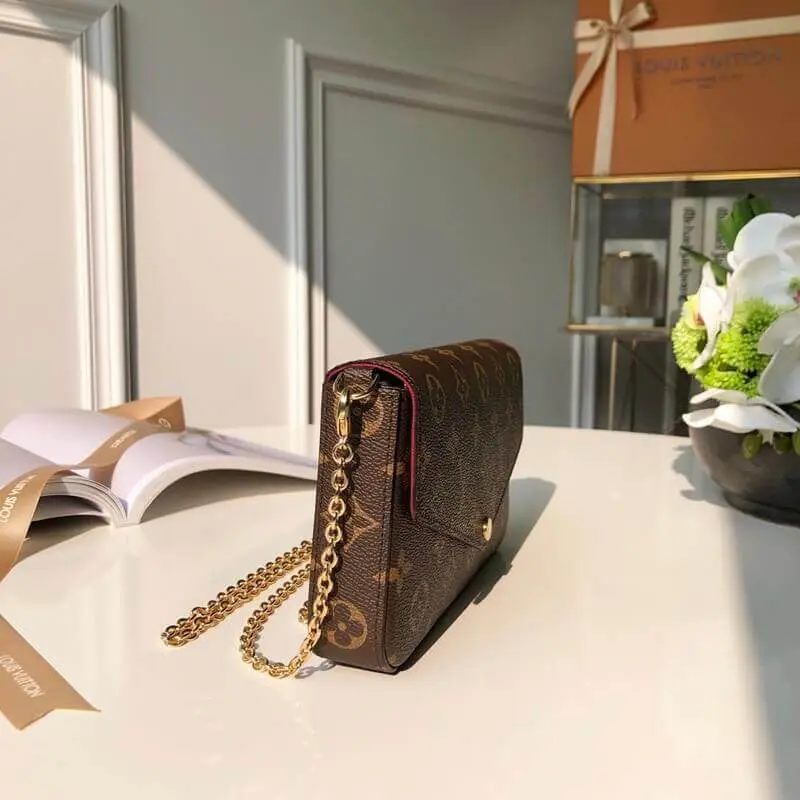 Louis Vuitton (Box Packing) 1969 Monogram Canvas Pochette Felicie Wallets Handbag Clutch Article:M61276 - Image 7