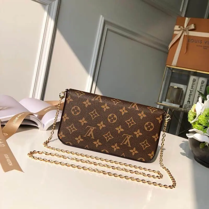 Louis Vuitton (Box Packing) 1969 Monogram Canvas Pochette Felicie Wallets Handbag Clutch Article:M61276 - Image 8