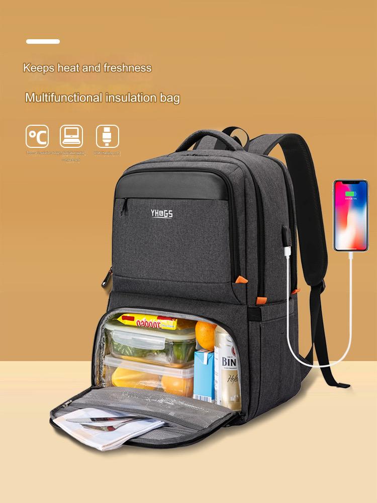 Lunch Backpack, Insulated Cooler Backpack Lunch Box for Men Women with USB Port AB230 - Image 2