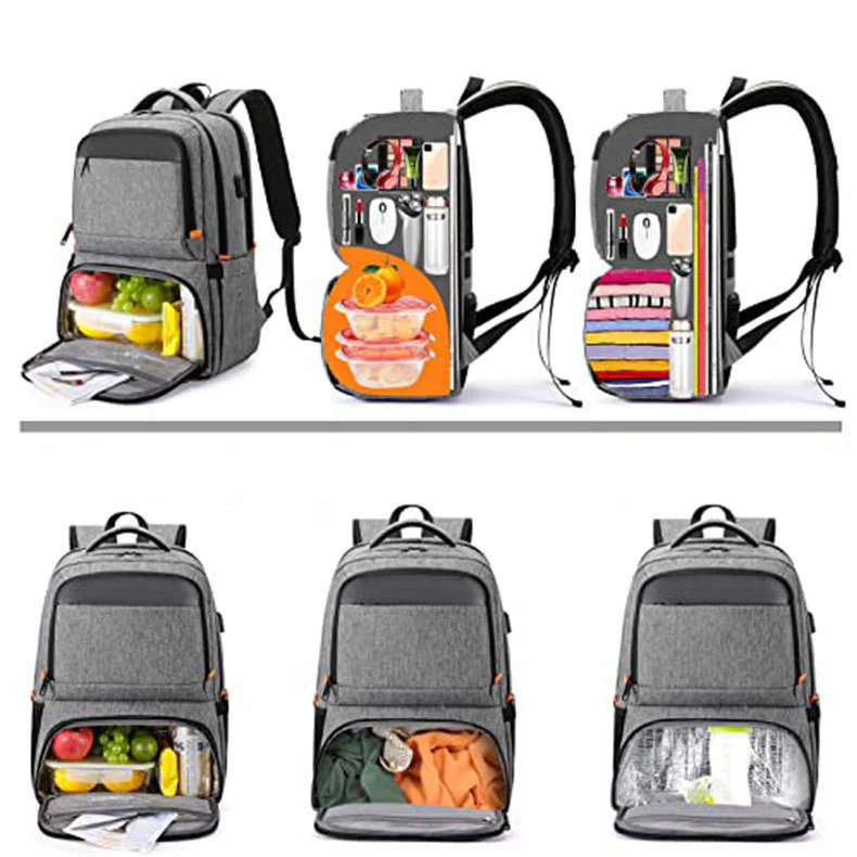 Lunch Backpack, Insulated Cooler Backpack Lunch Box for Men Women with USB Port AB230 - Image 4