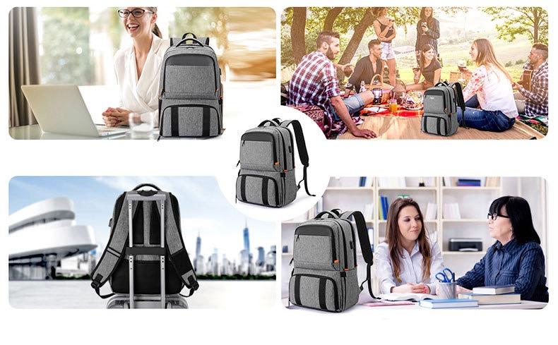 Lunch Backpack, Insulated Cooler Backpack Lunch Box for Men Women with USB Port AB230 - Image 8