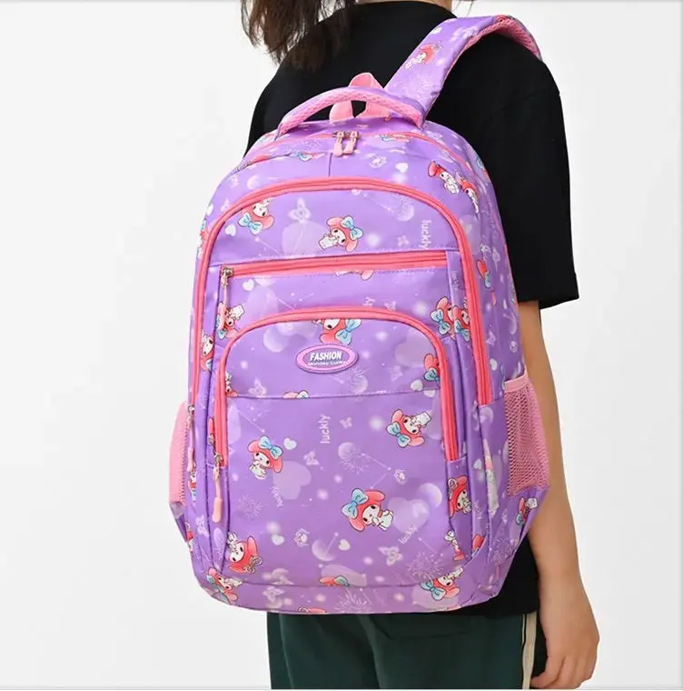Waterproof Bow Print Student Backpack 1217 - Image 3