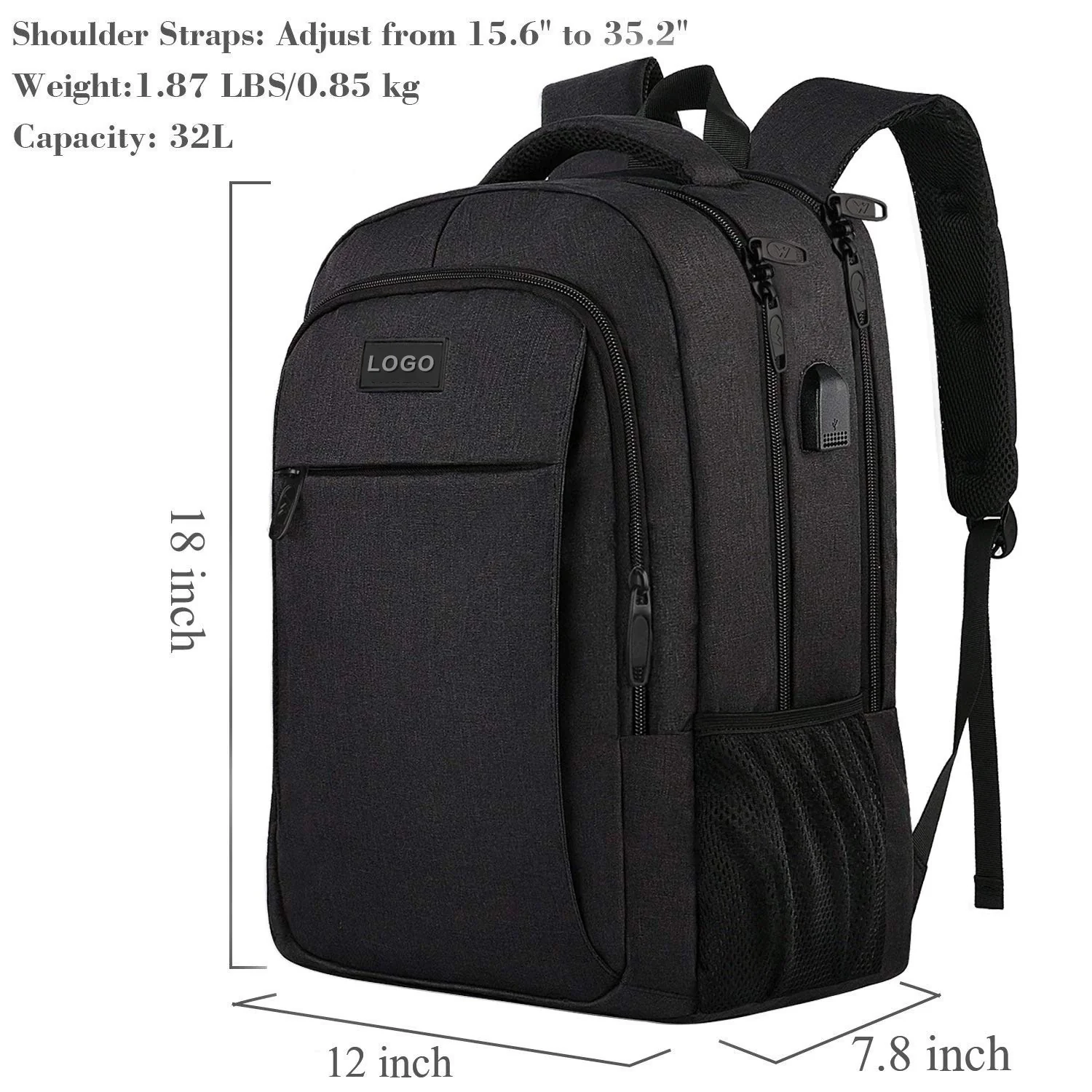 Men's High-End Large-Capacity Business Backpack Travel Laptop Backpack ZK415 - Image 6