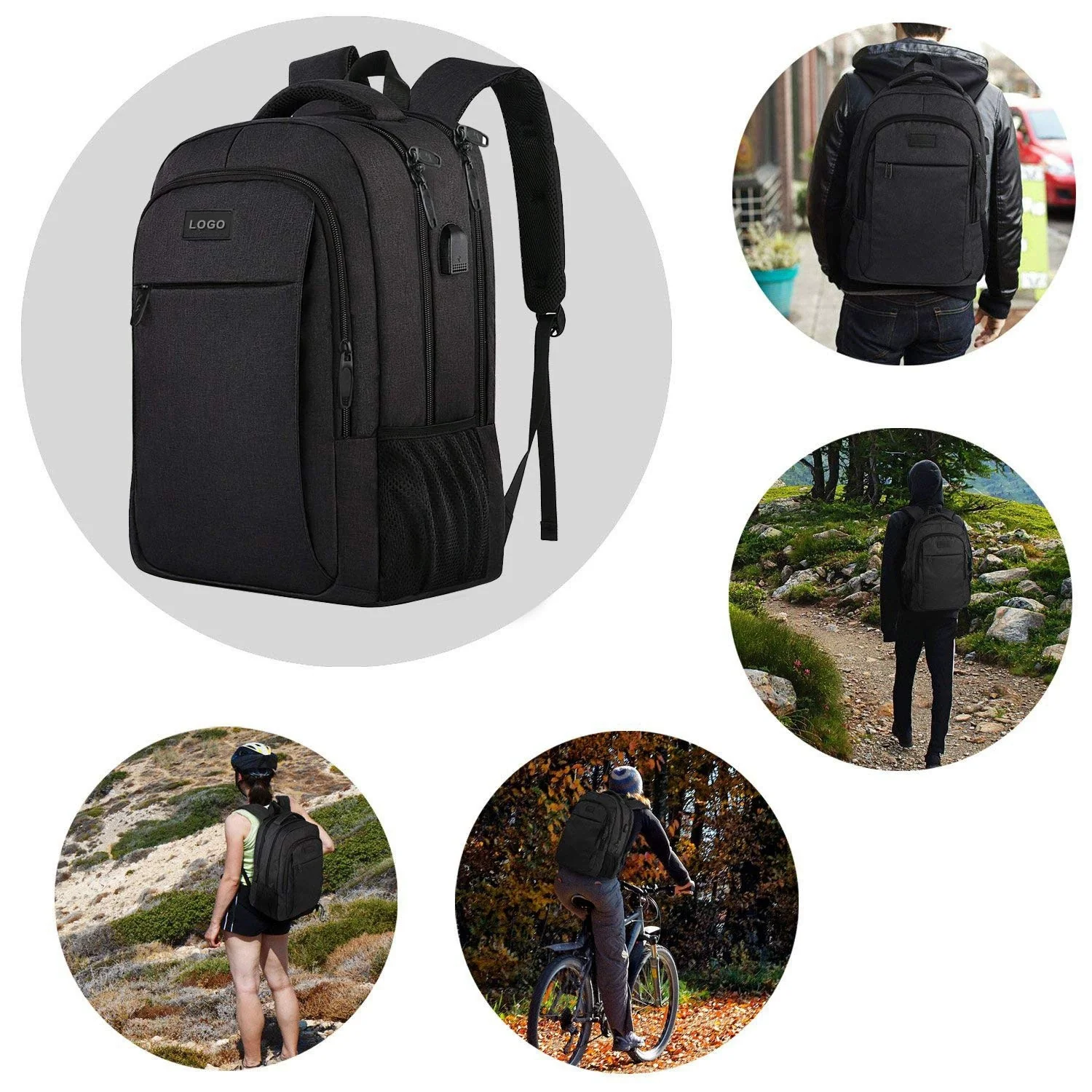 Men's High-End Large-Capacity Business Backpack Travel Laptop Backpack ZK415 - Image 7