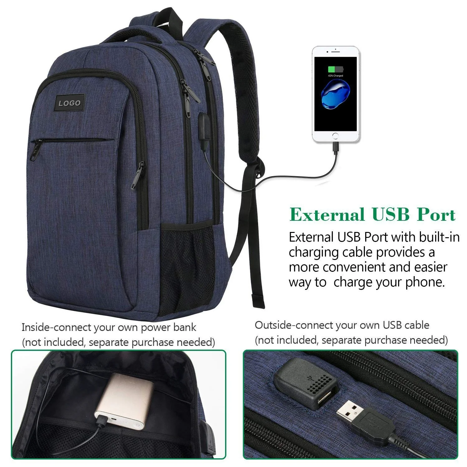 Men's High-End Large-Capacity Business Backpack Travel Laptop Backpack ZK415 - Image 2