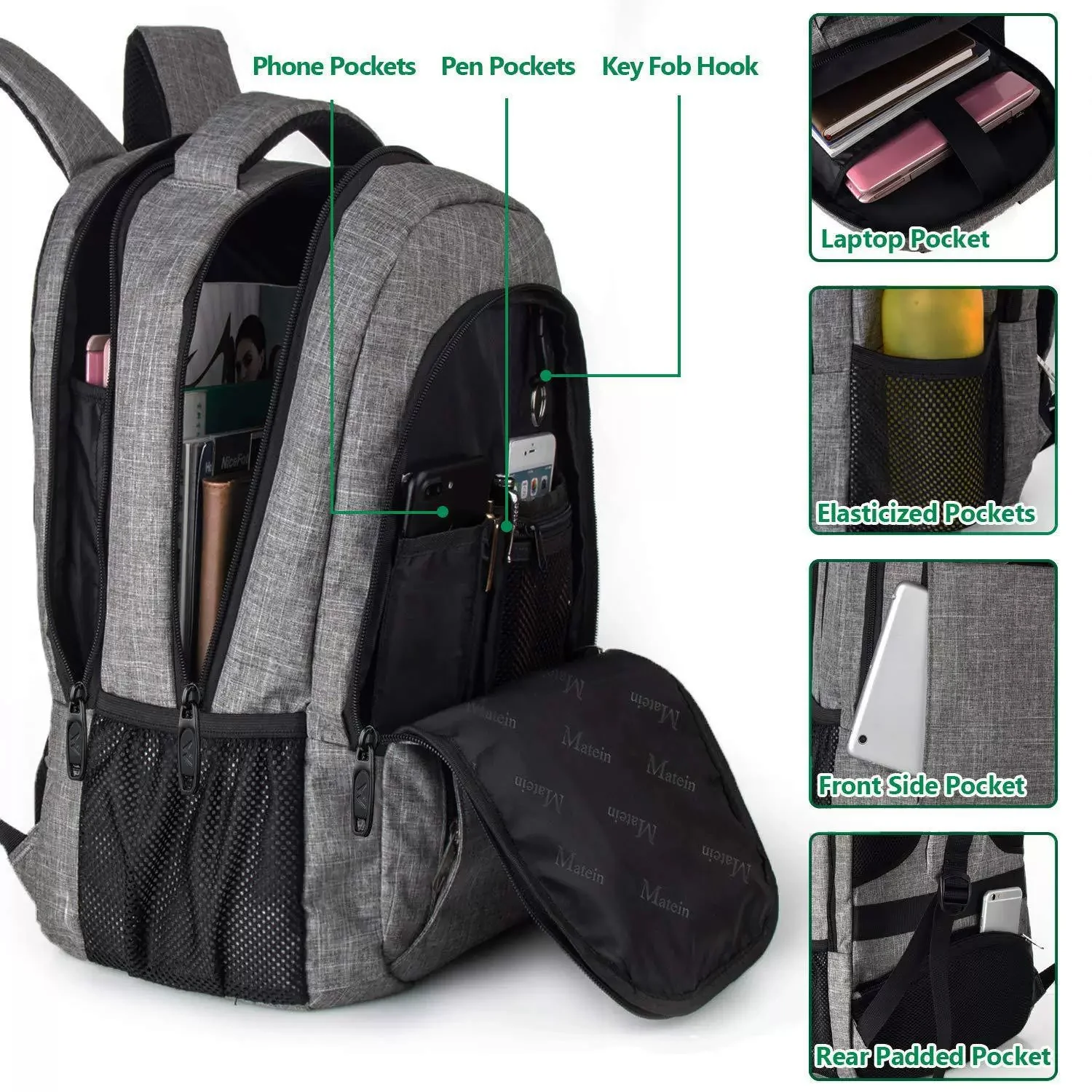Men's High-End Large-Capacity Business Backpack Travel Laptop Backpack ZK415 - Image 5