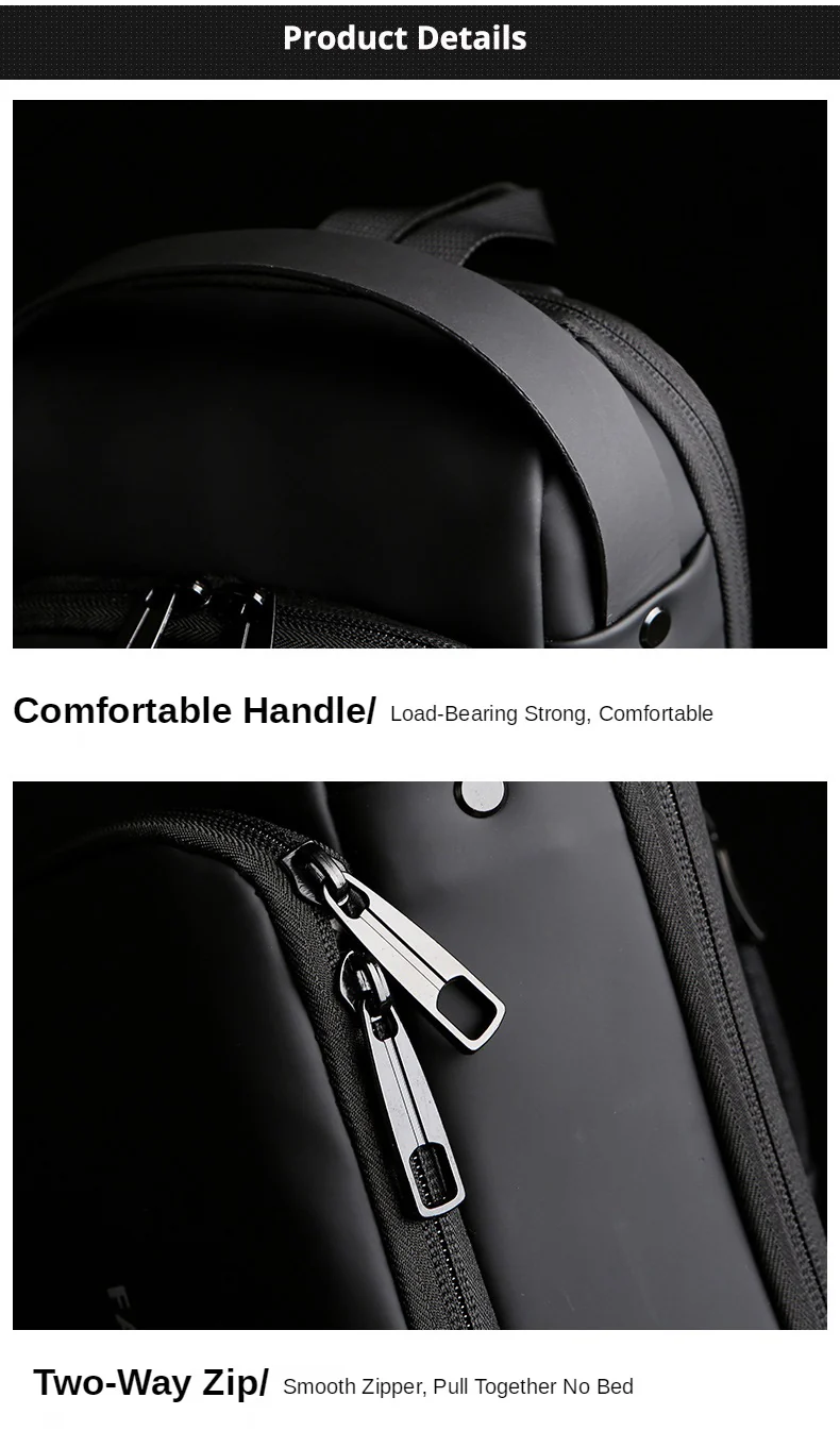 Men's Sleek Anti-theft PU Leather Crossbody Bag - USB Charging, Stylish Print & Zip Closure 4109 - Image 15