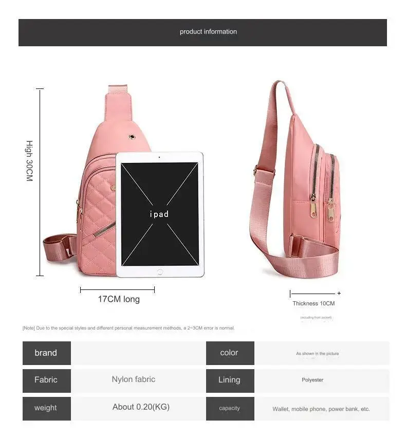 Simple chest bag & Gym bag small sling backpack, large capacity, waterproof, with headphone jack 1212 - Image 4