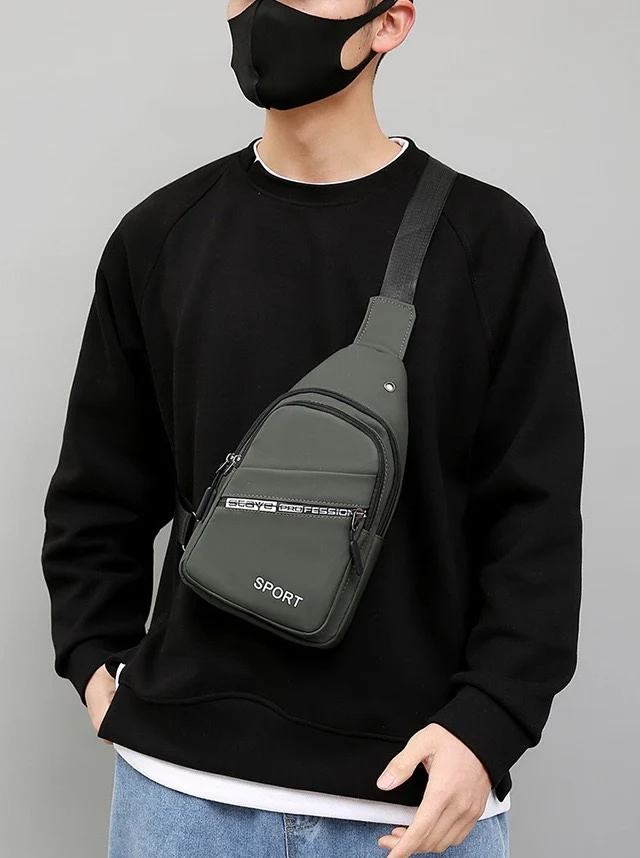 Grey Messenger Bags Sports Bag Gym Bag  4172 - Image 2
