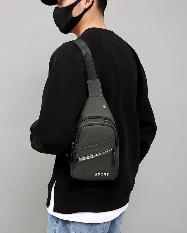 Grey Messenger Bags Sports Bag Gym Bag  4172 - Image 3