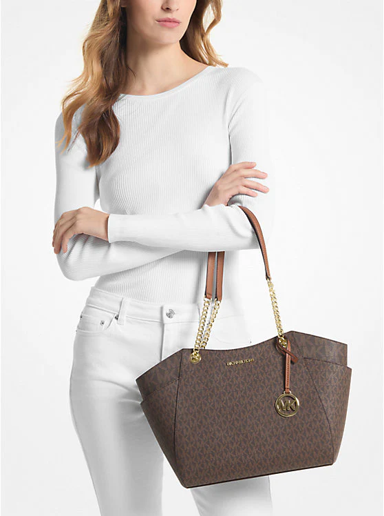 Michael Kors Jet Signature Logo Shoulder Bag for Women 19015 - Image 3