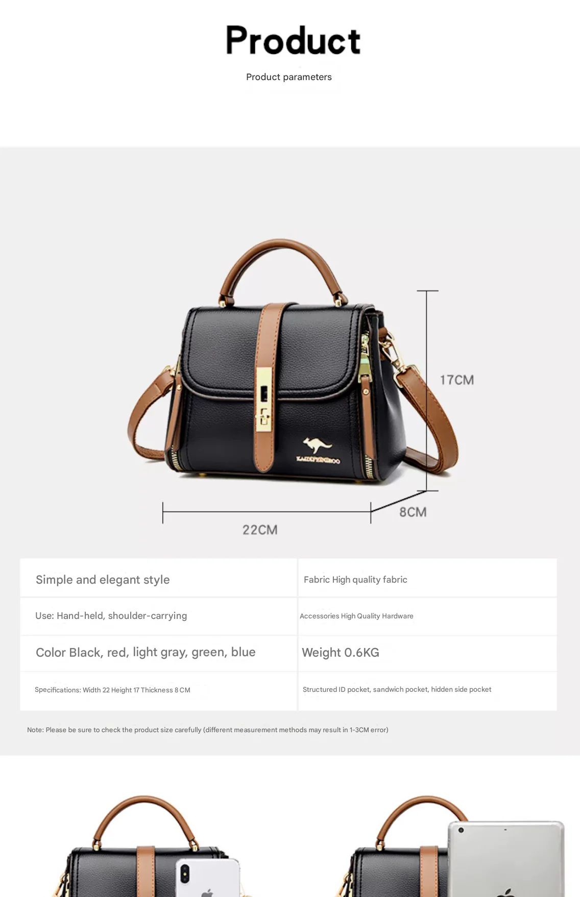 High Quality Crossbody Bag 555-7 - Image 5