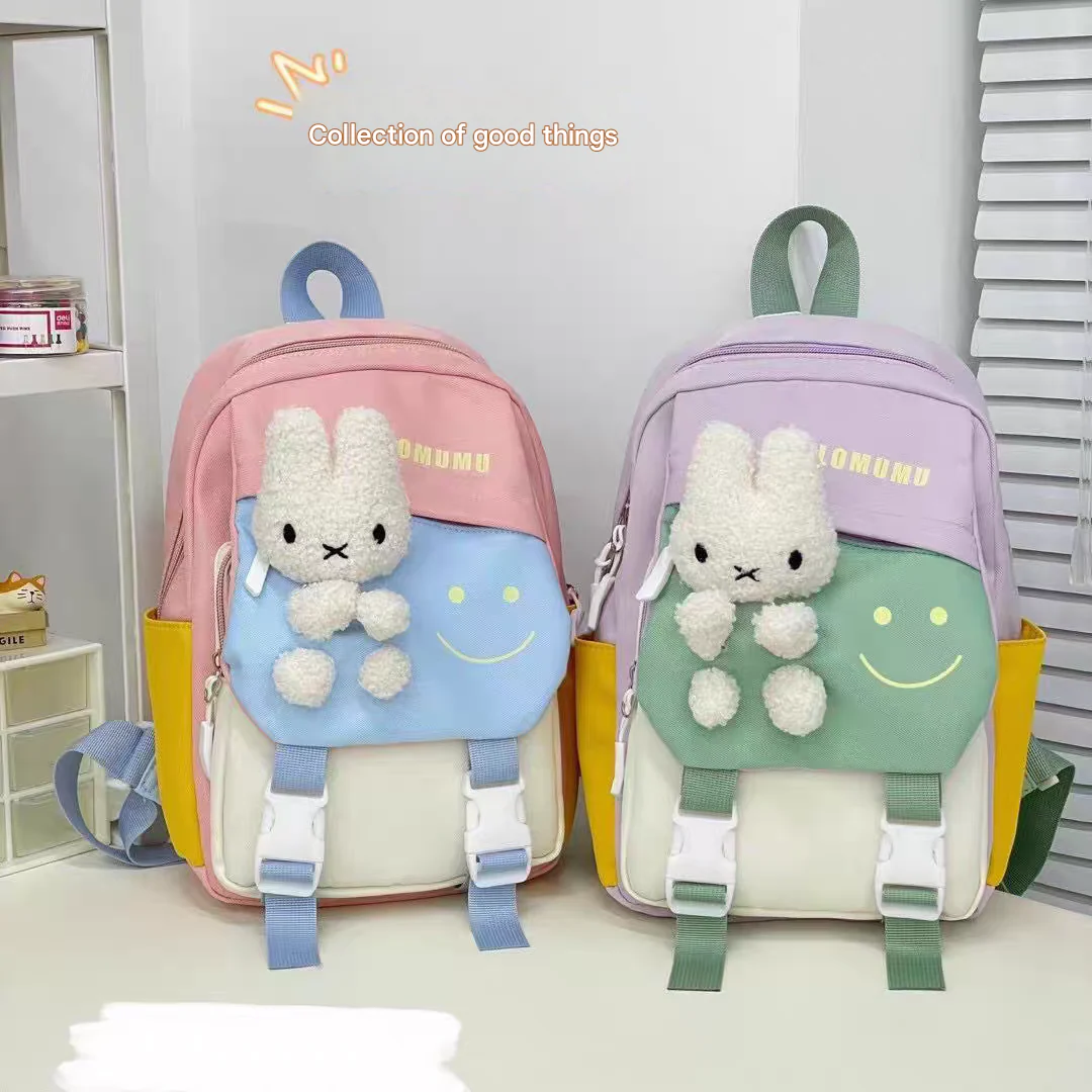 New Children's School Bag with Cute Plush Animal Design, High-Quality Nylon Fabric, Suitable for Boys and Girls ZK414 - Image 4