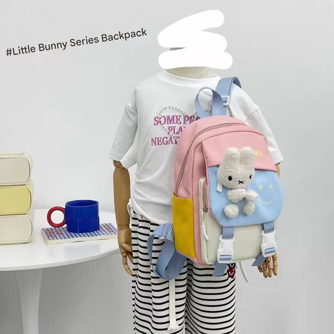 New Children's School Bag with Cute Plush Animal Design, High-Quality Nylon Fabric, Suitable for Boys and Girls ZK414 - Image 5