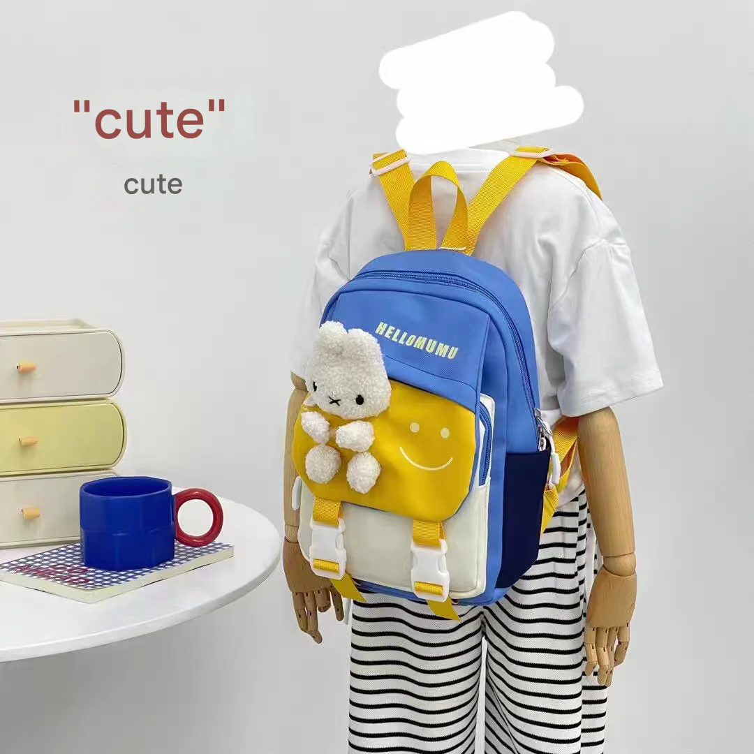 New Children's School Bag with Cute Plush Animal Design, High-Quality Nylon Fabric, Suitable for Boys and Girls ZK414 - Image 6