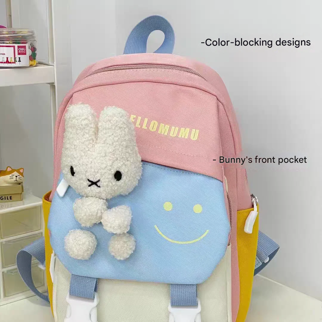 New Children's School Bag with Cute Plush Animal Design, High-Quality Nylon Fabric, Suitable for Boys and Girls ZK414 - Image 7
