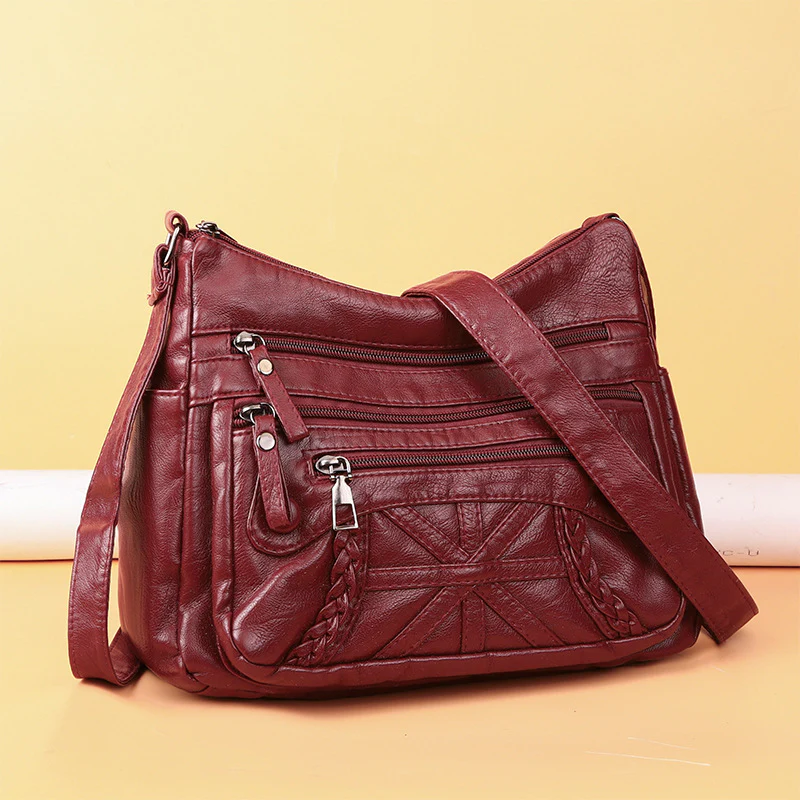 New Fashion All-match Middle-aged and Elderly Mother's Bag Large Capacity Shoulder Crossbody Bag 8026