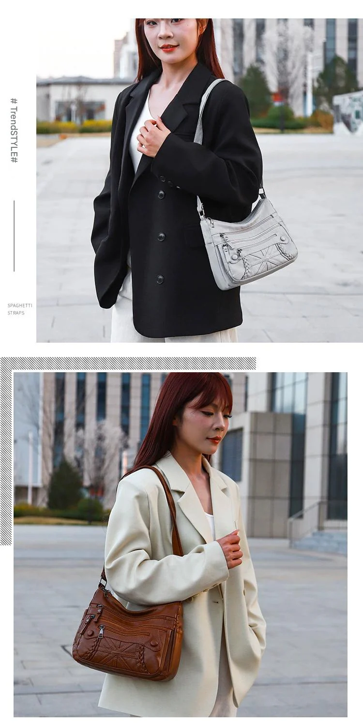 New Fashion All-match Middle-aged and Elderly Mother's Bag Large Capacity Shoulder Crossbody Bag 8026 - Image 5