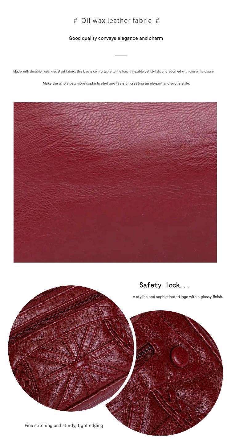 New Fashion All-match Middle-aged and Elderly Mother's Bag Large Capacity Shoulder Crossbody Bag 8026 - Image 7