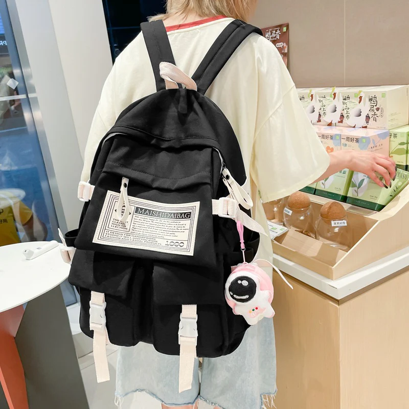 New Fashionable Backpack for Junior High School Students, College Students, Girls ZK411 - Image 2