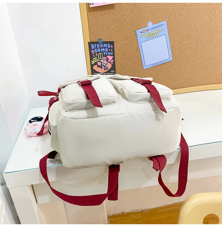 New Fashionable Backpack for Junior High School Students, College Students, Girls ZK411 - Image 10