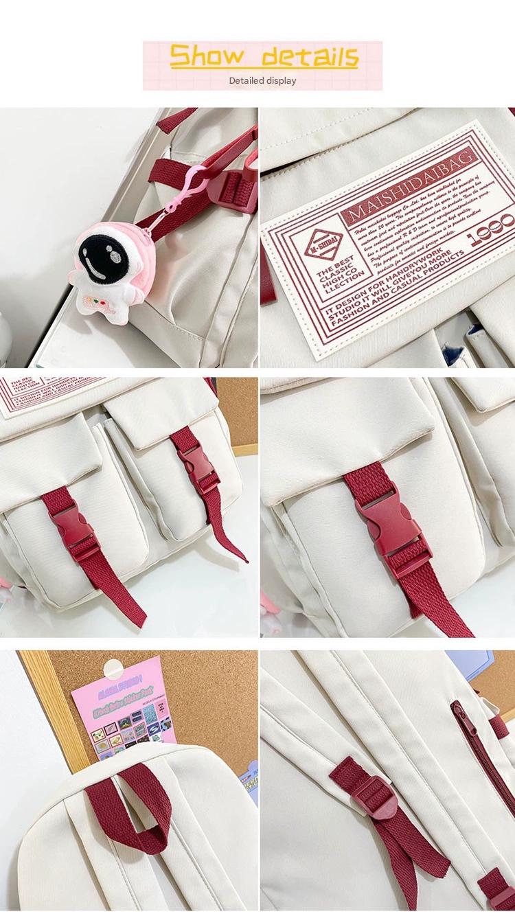 New Fashionable Backpack for Junior High School Students, College Students, Girls ZK411 - Image 12