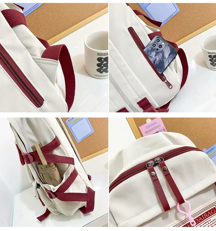 New Fashionable Backpack for Junior High School Students, College Students, Girls ZK411 - Image 13