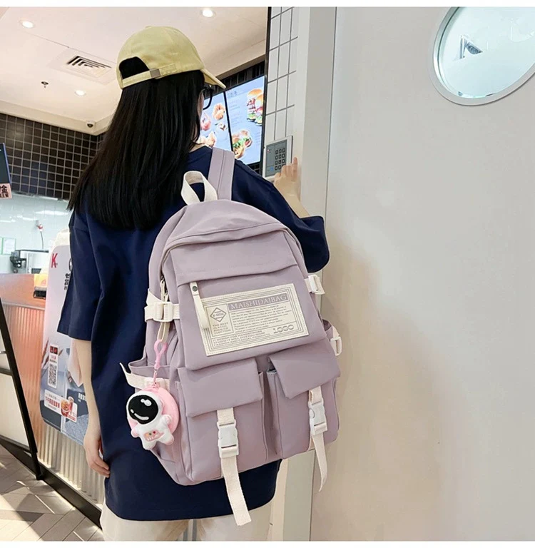 New Fashionable Backpack for Junior High School Students, College Students, Girls ZK411 - Image 19
