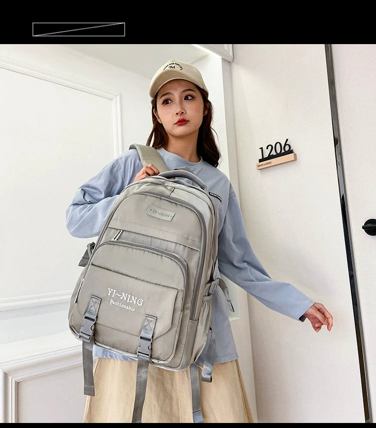 New Thickened Backpack Multi-Layer Zipper Buckle Backpack Cushioning Strap Wear-Resistant Good Quality Backpack for Women ZK412 - Image 11