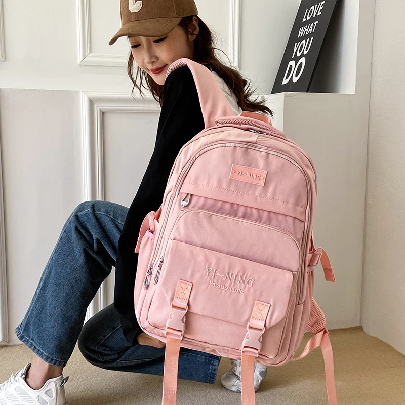 New Thickened Backpack Multi-Layer Zipper Buckle Backpack Cushioning Strap Wear-Resistant Good Quality Backpack for Women ZK412 - Image 2