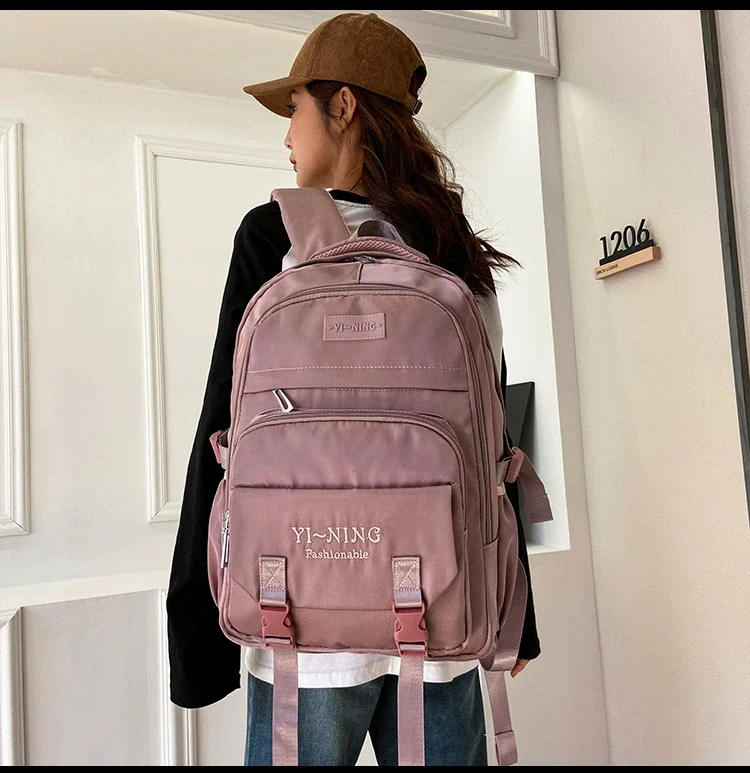 New Thickened Backpack Multi-Layer Zipper Buckle Backpack Cushioning Strap Wear-Resistant Good Quality Backpack for Women ZK412 - Image 5