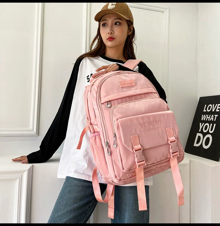 New Thickened Backpack Multi-Layer Zipper Buckle Backpack Cushioning Strap Wear-Resistant Good Quality Backpack for Women ZK412 - Image 7