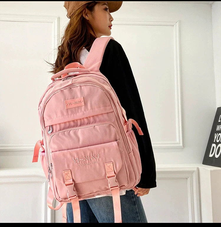 New Thickened Backpack Multi-Layer Zipper Buckle Backpack Cushioning Strap Wear-Resistant Good Quality Backpack for Women ZK412 - Image 8
