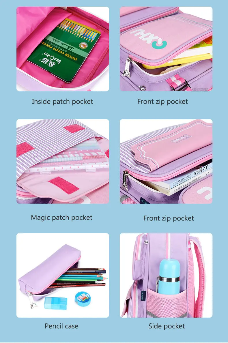 Pink Children's School Backpack - Model 4104 - Image 4