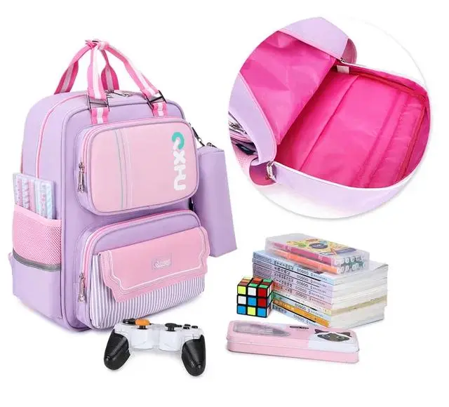 Pink Children's School Backpack - Model 4104 - Image 7